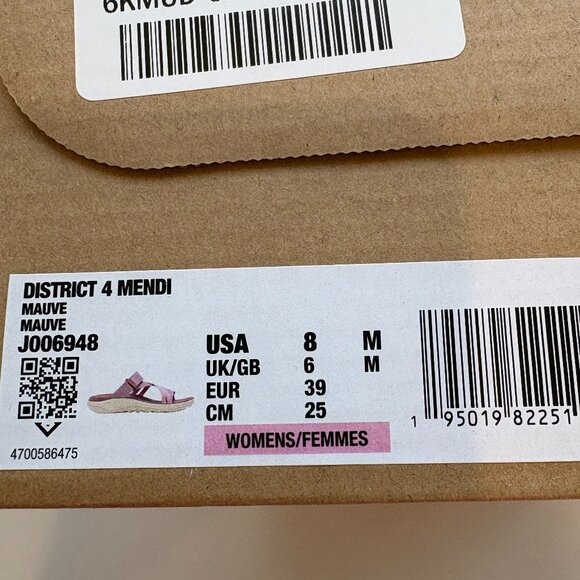 Merrell District 4 Mendi Sandals Slip On Wedge Mauve Size 8 NEW - Picture 7 of 7